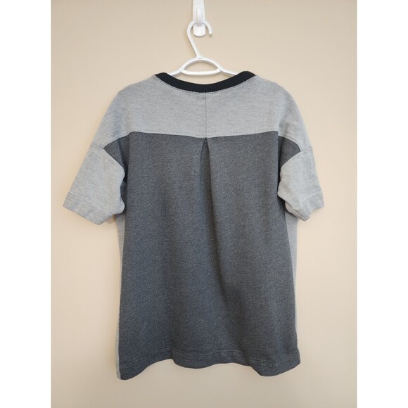 Nike Soul Cycle Mens Cotton Short Sleeve T-Shirt Grey Colorblock High-Low Size L - Picture 3 of 9